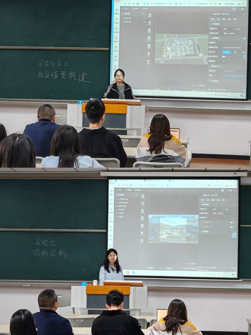 一群人站在黑板前 AI 生成的内容可能不正确。